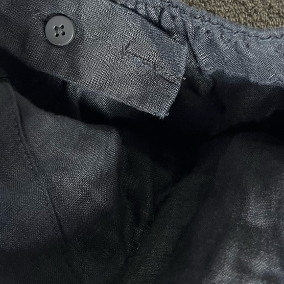 Quince Jumpsuit Womens Medium Black European Linen Square Neck Minimalist Sleek - Picture 7 of 13